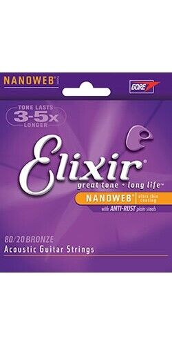 Elixir Corde acustiche strumenti musicali Chitarra 6 Pezzi Elixir Strings -11002