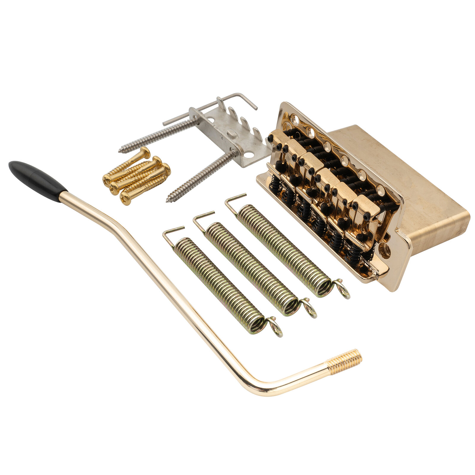 Musiclily Pro Gold 52.5mm Vintage Tremolo Bridge 40mm Brass Block For ST Guitar