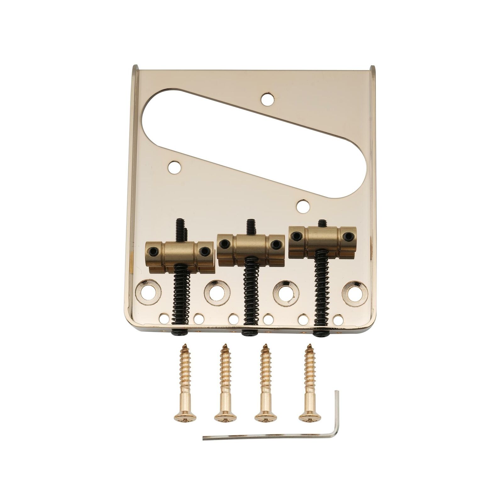 Musiclily Pro Gold 54mm Vintage Bridge Brass 3 Saddles For Import Tele TL Guitar