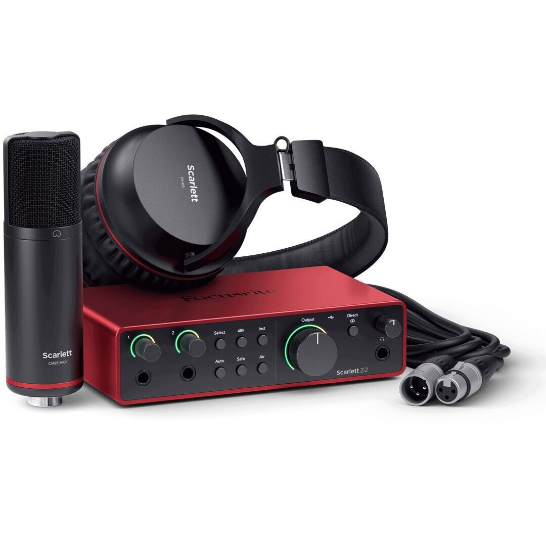 Focusrite Scarlett 2i2 Studio 4TH Generation MK4 Scheda + Microfono + Cuffia