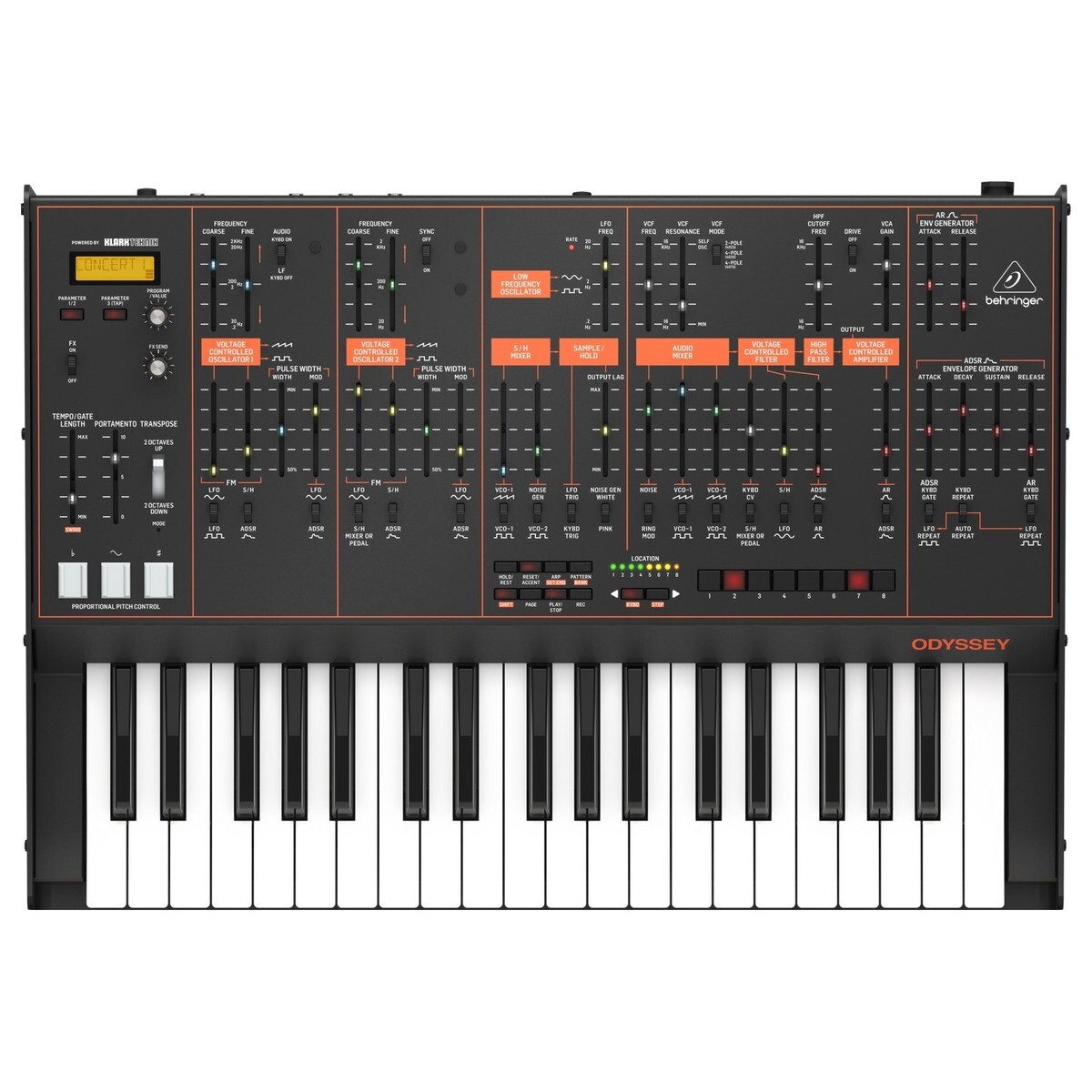 BEHRINGER ODYSSEY SINTETIZZATORE ANALOGICO 37 TASTI ARPEGGIATORE E SEQUENCER INC