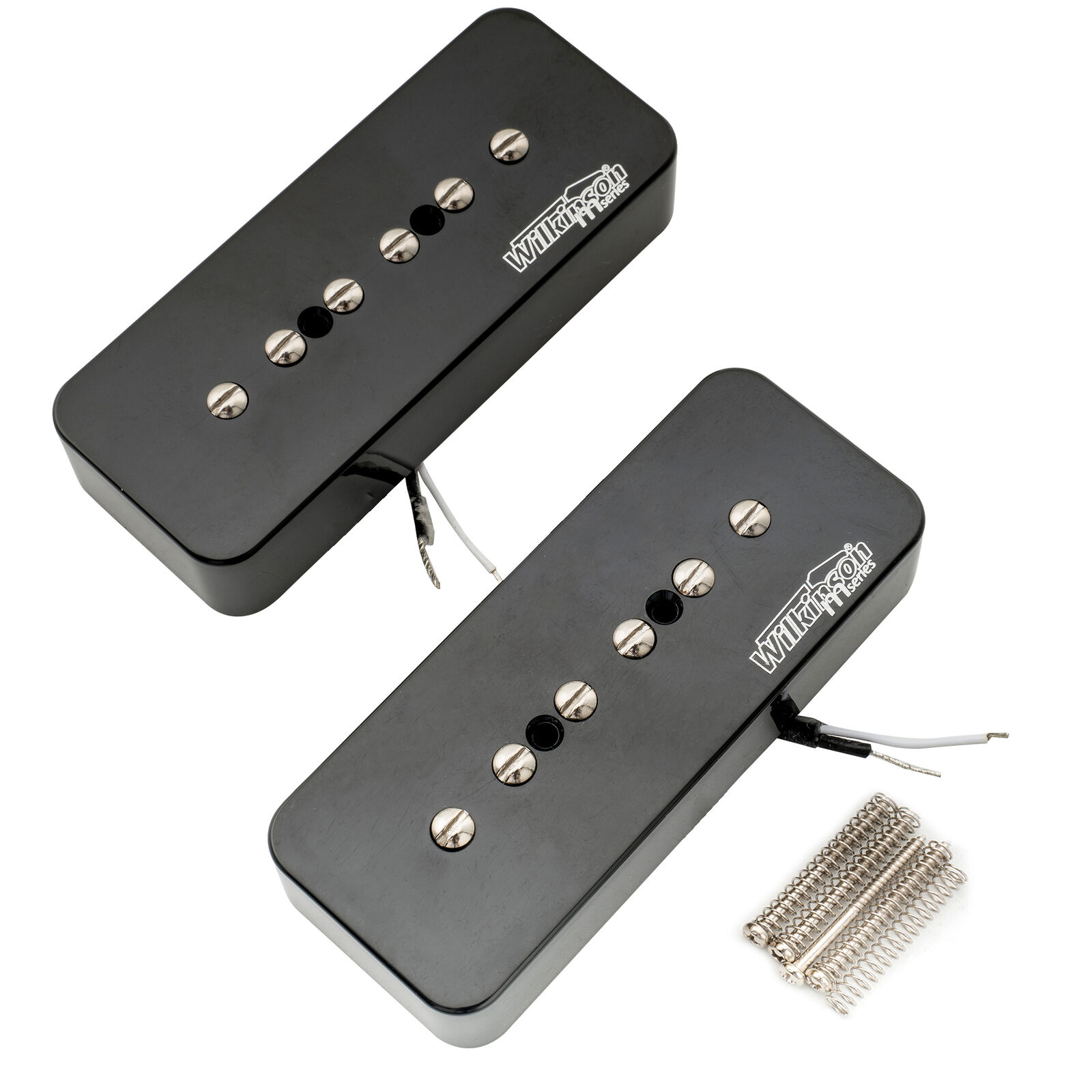 Wilkinson M Series Black Alnico 5 P90 Soapbar Pickups Set For Les Paul SG Guitar