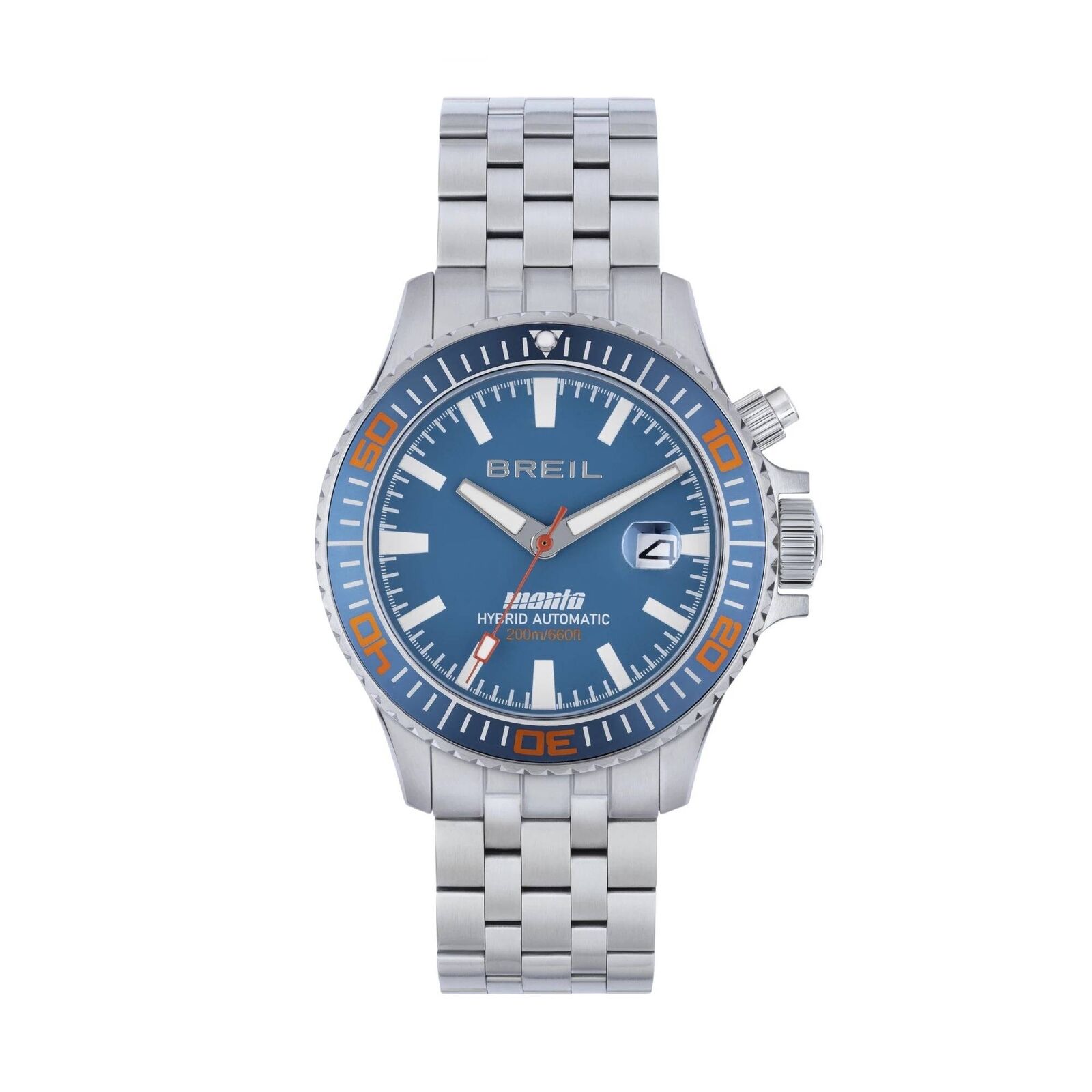 Orologio Breil Manta P.R.O. Hybrid Automatic Blu TW2015 Acciaio Watch Uomo 40mm