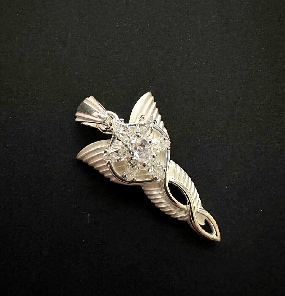 Lord Of The Anelli Arwen Evenstar Pendant Silver 35 x 24mm