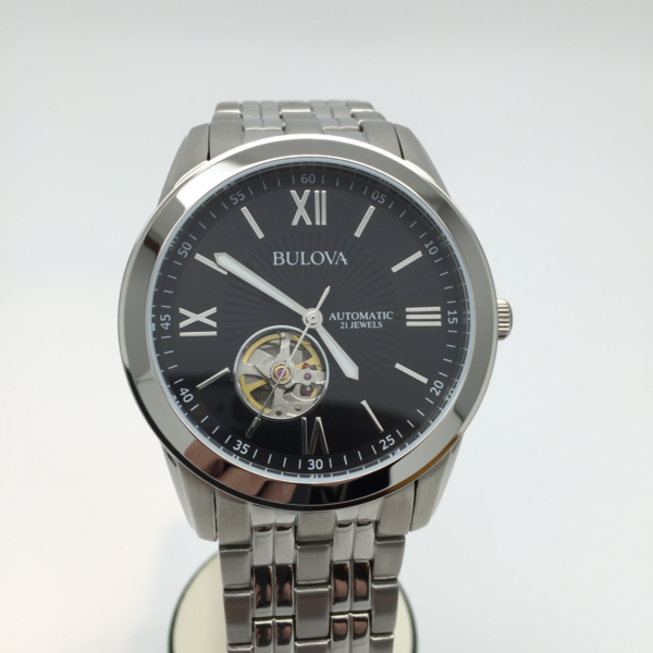 BULOVA 96A158 OROLOGIO UOMO MECCANICO AUTOMATICO 21JEWELS GARANZIA 3ANNI SILVER