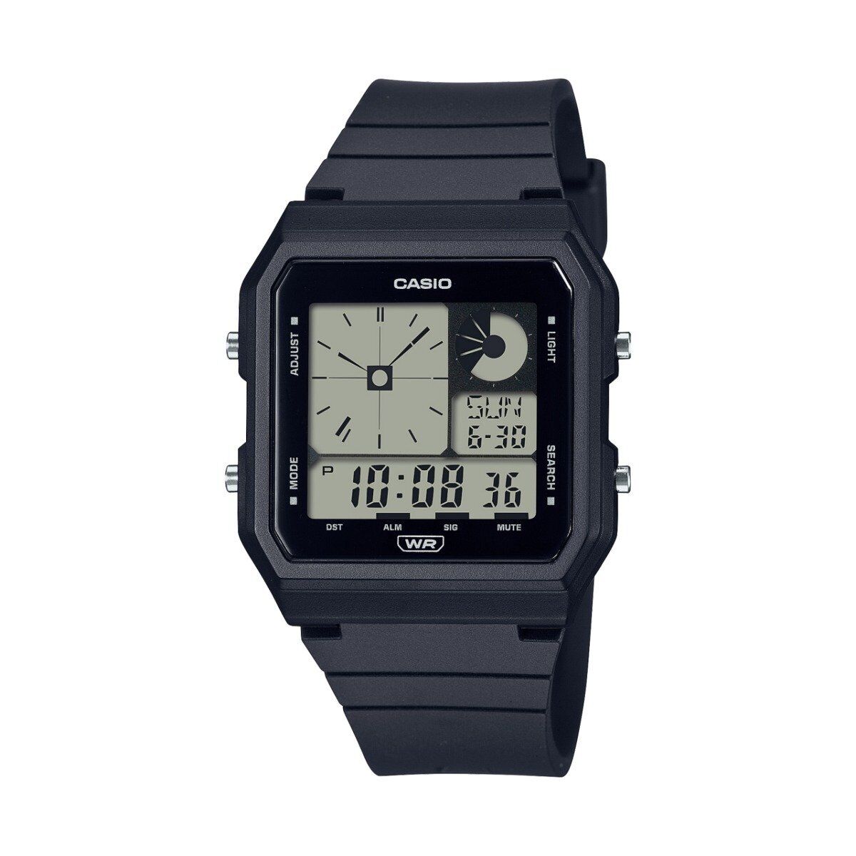 Orologio CASIO LF-20W-1AEF Silicone Nero Chrono Alarm Timer Vintage