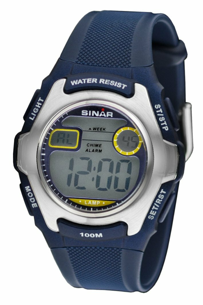 Sinar Armbanduhr XE - Orologio, cinturino in resina colore nero (P4a)