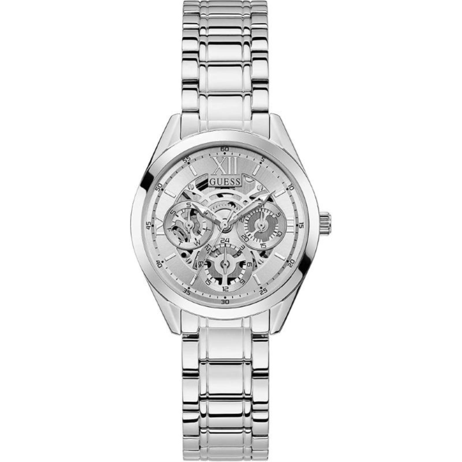 Orologio Donna Solo Tempo GUESS GW0253L1 Scheletrato con Cinturino Acciaio