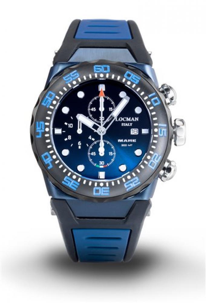 Orologio Locman Uomo 0560B24A-BLKBNKSB2 Meccanico Analogico Cronografo Acciaio