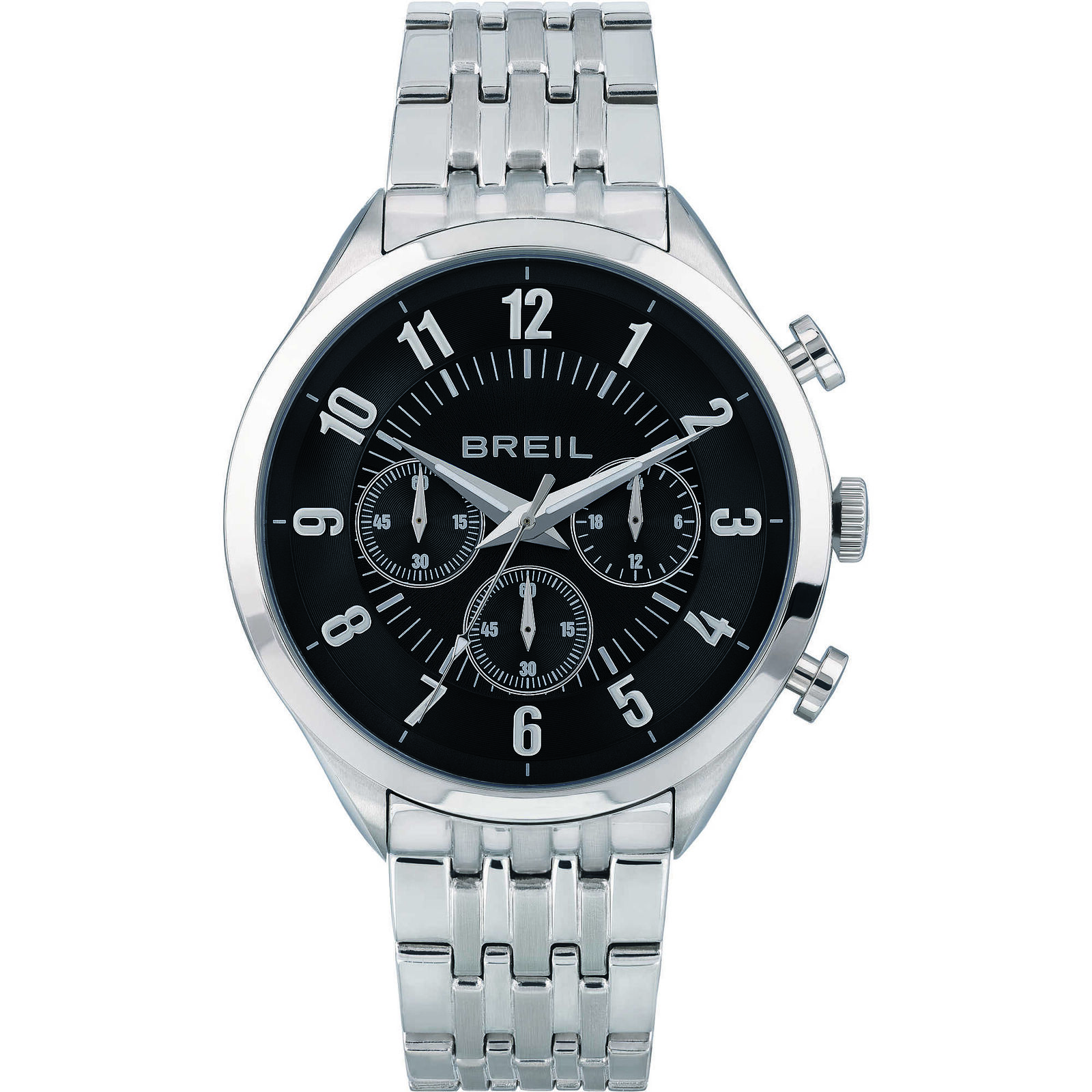 Orologio Uomo BREIL ARBITER TW1874 Chrono Bracciale Acciaio Nero Sub 50mt