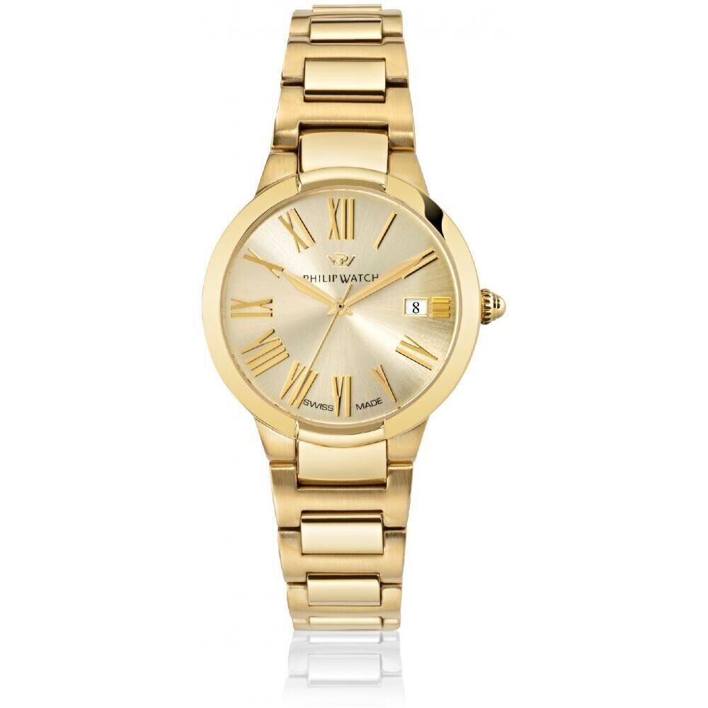 Philip Watch orologio donna Corley acciaio PVD oro giallo Swiss Made con datario