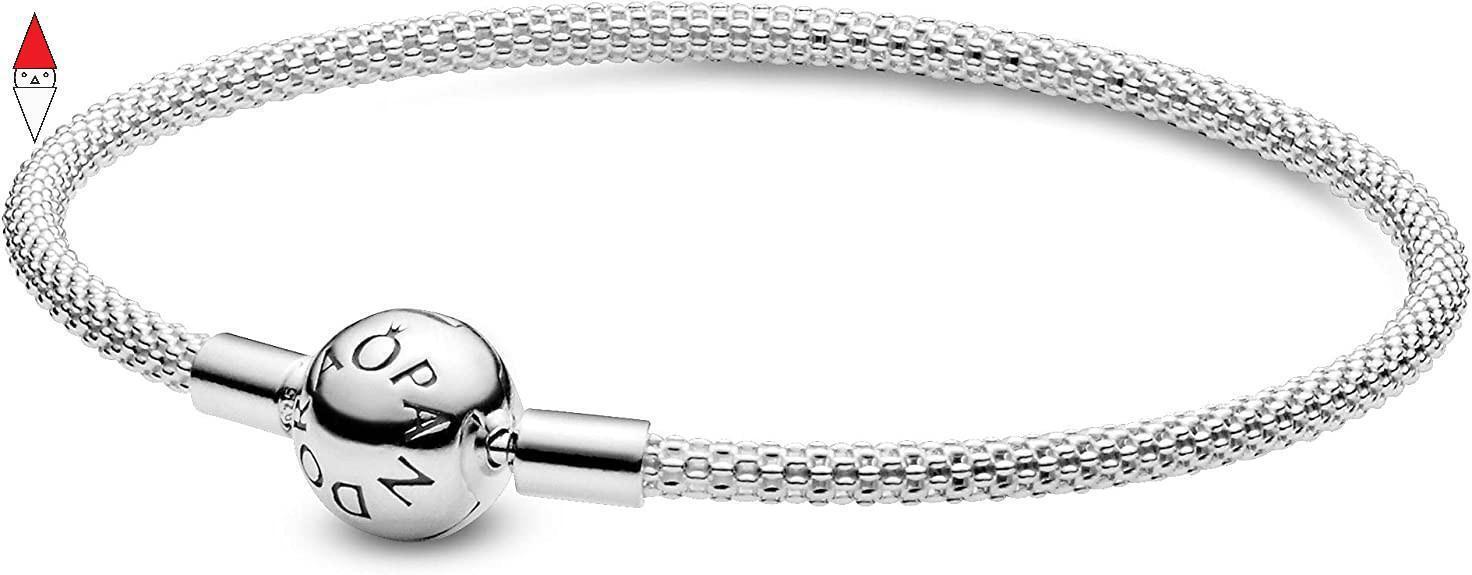 BRACCIALE DONNA ORIGINALE ARGENTO PANDORA CON MAGLIA MESH MISURA 17