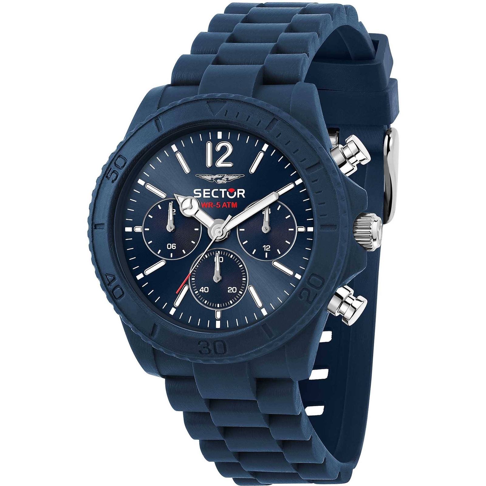 Orologio Sector Diver R3251549002 Watch Multifunzione Silicone Blu Uomo