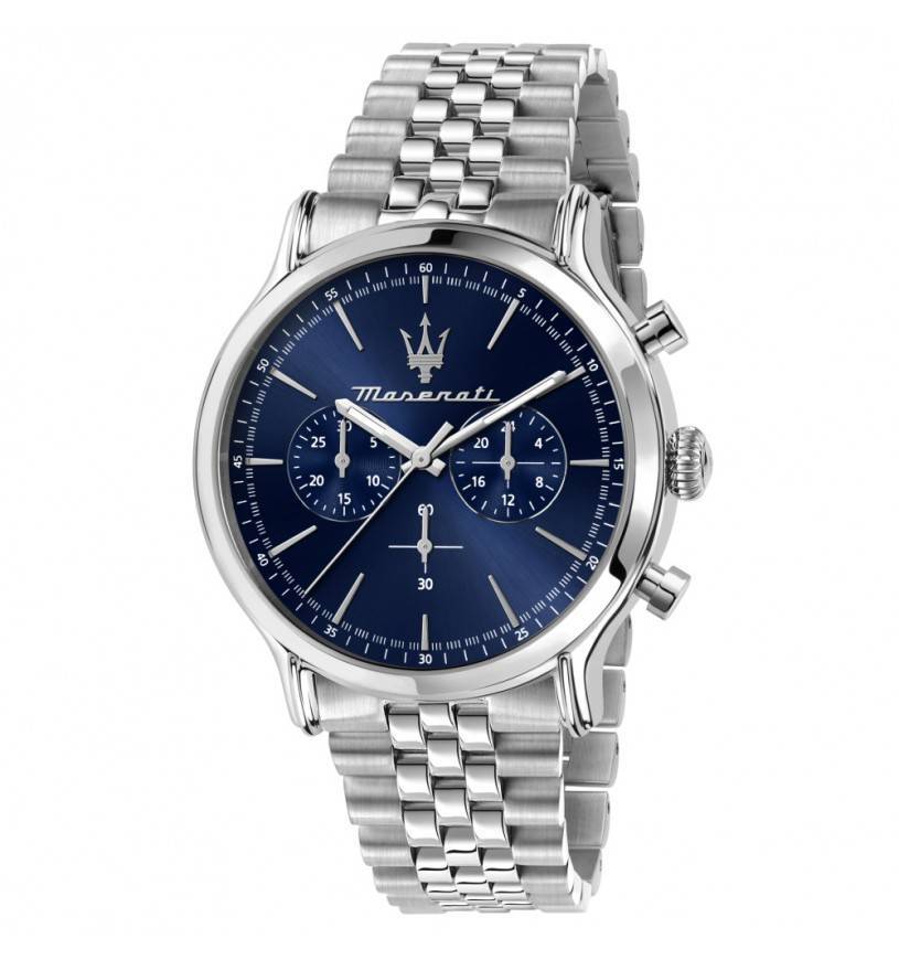 Orologio Maserati Epoca Cronografo uomo R8873618024 Acciaio Blu 42mm Watch Nuovo