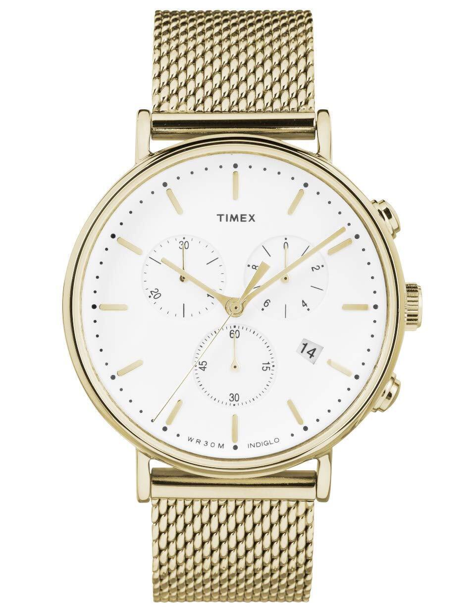 Timex Orologio Cronografo Quarzo Adulto con Cinturino in Acciaio Inox TW2R27200