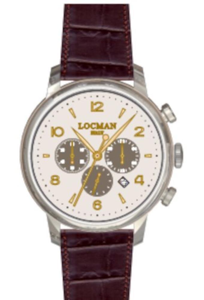 Orologio Locman Uomo 0254A05R-00AVGY2PT Al quarzo Analogico Cronografo Acciaio