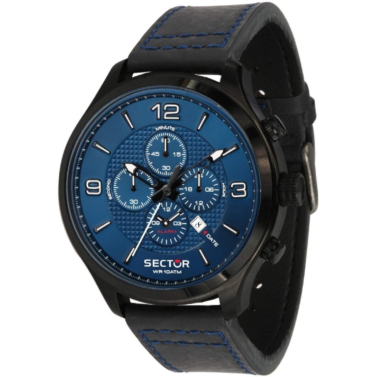 Orologio Uomo Sector Traveller Multifunzione 48 mm Zaffiro 100 m Cinturino pelle