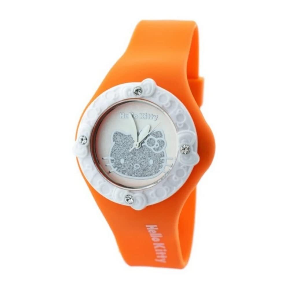 HK7158LS-02 Watch HELLO KITTY Natural Rubber Orange Orange Women