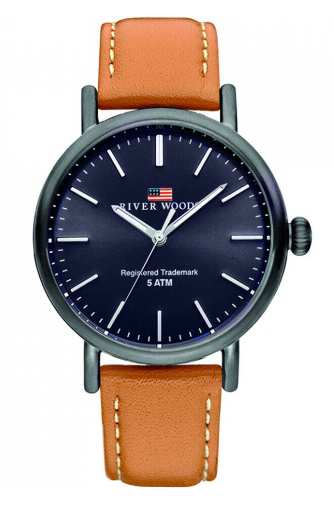 NUOVA Orologio River Woods Uomini Marrone Hudson RW420031