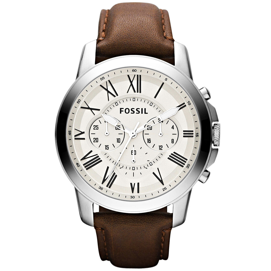 Orologio Uomo Fossil Grant Cronografo Pelle FS4735 NUOVO E ORIGINALE