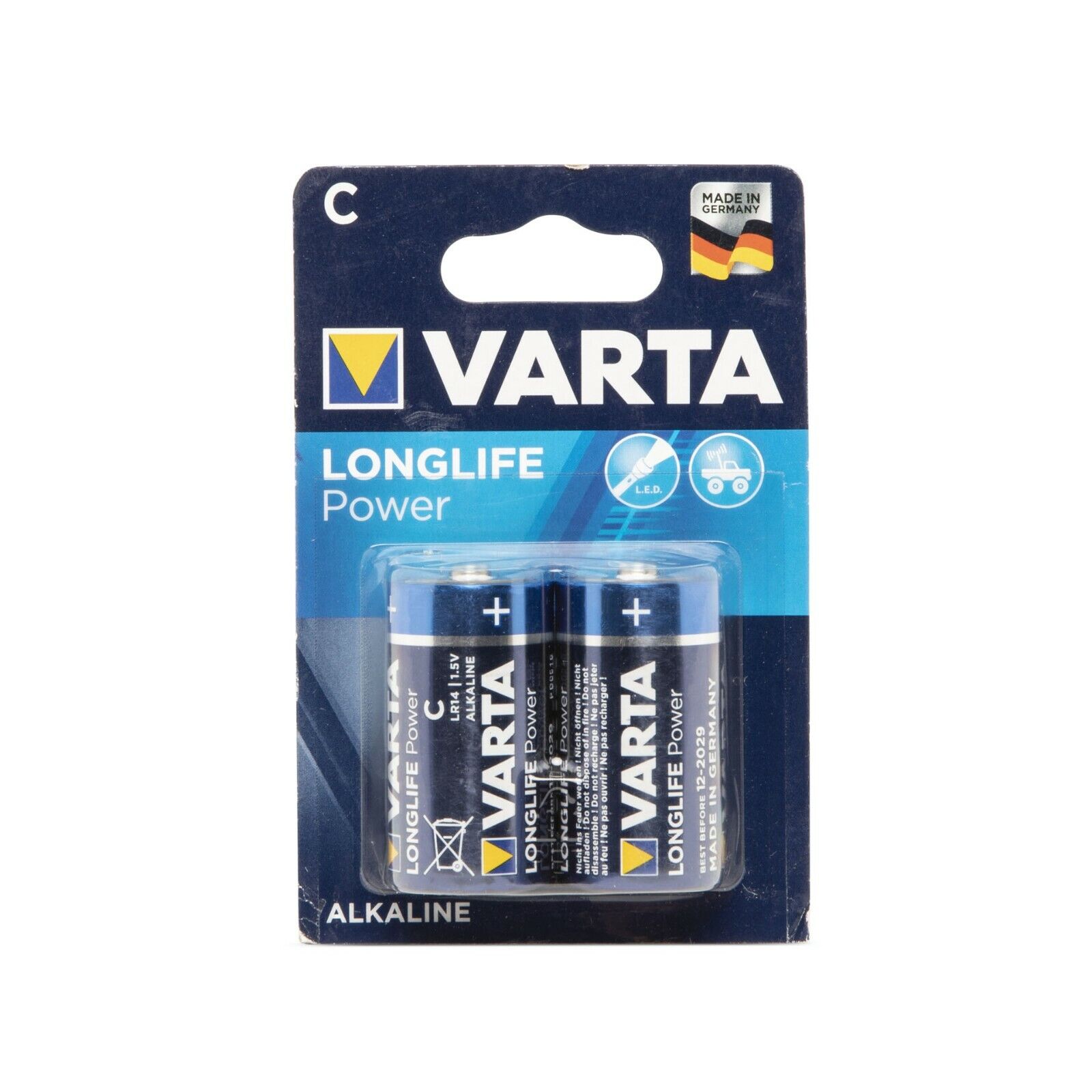 40 pz Pila VARTA Zinco carbone Mezza Torcia Tipo C superlife Pile R14 1,5V
