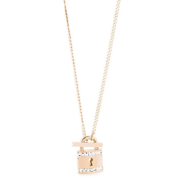 Collana BROSWAY donna Private  acciaio lucchetto oro rosa BPV03