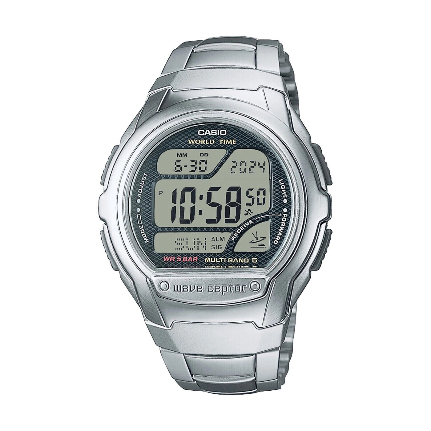 Casio WV-58RD-1AEF Orologio,Radiocontr,Crono,Sveglia,Luce