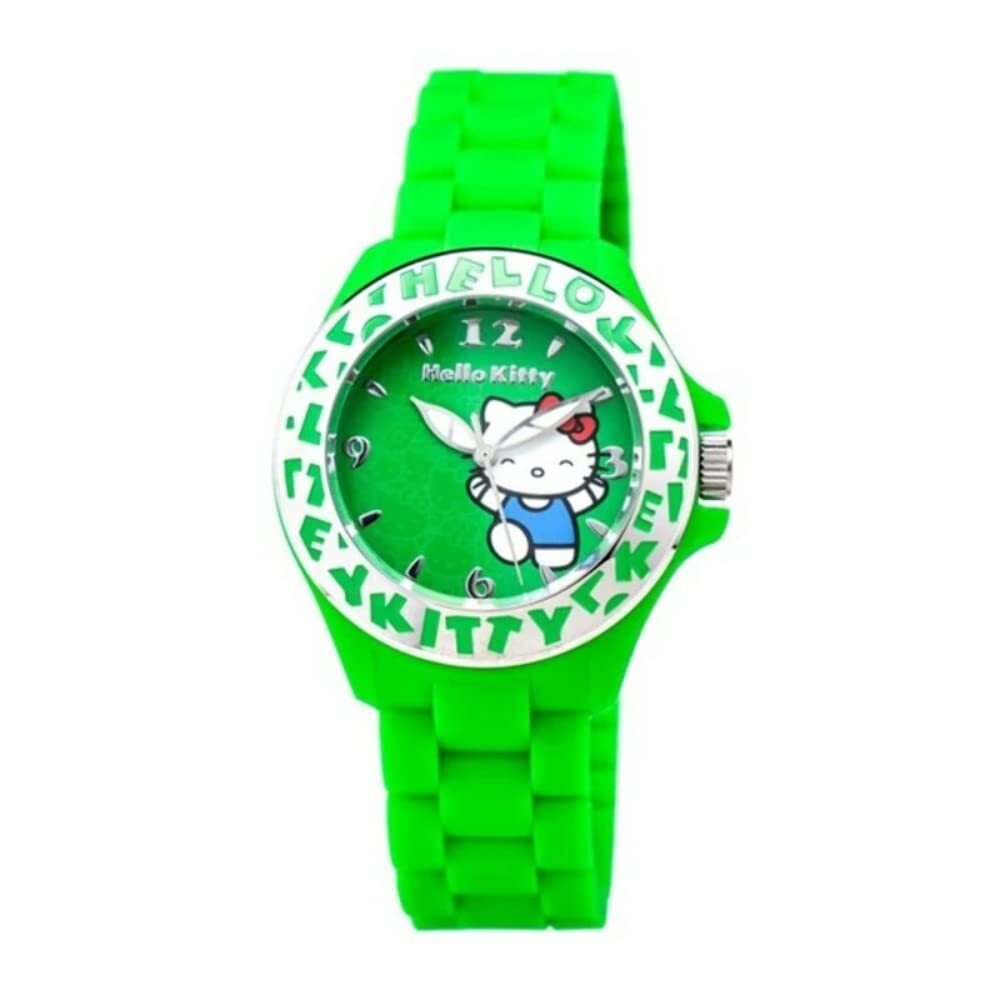 HK7143L-18 Watch HELLO KITTY Natural Rubber Green Green Woman