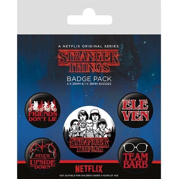 Stranger Things Hellfire Club - set 5 spillette Pyramid badge pack