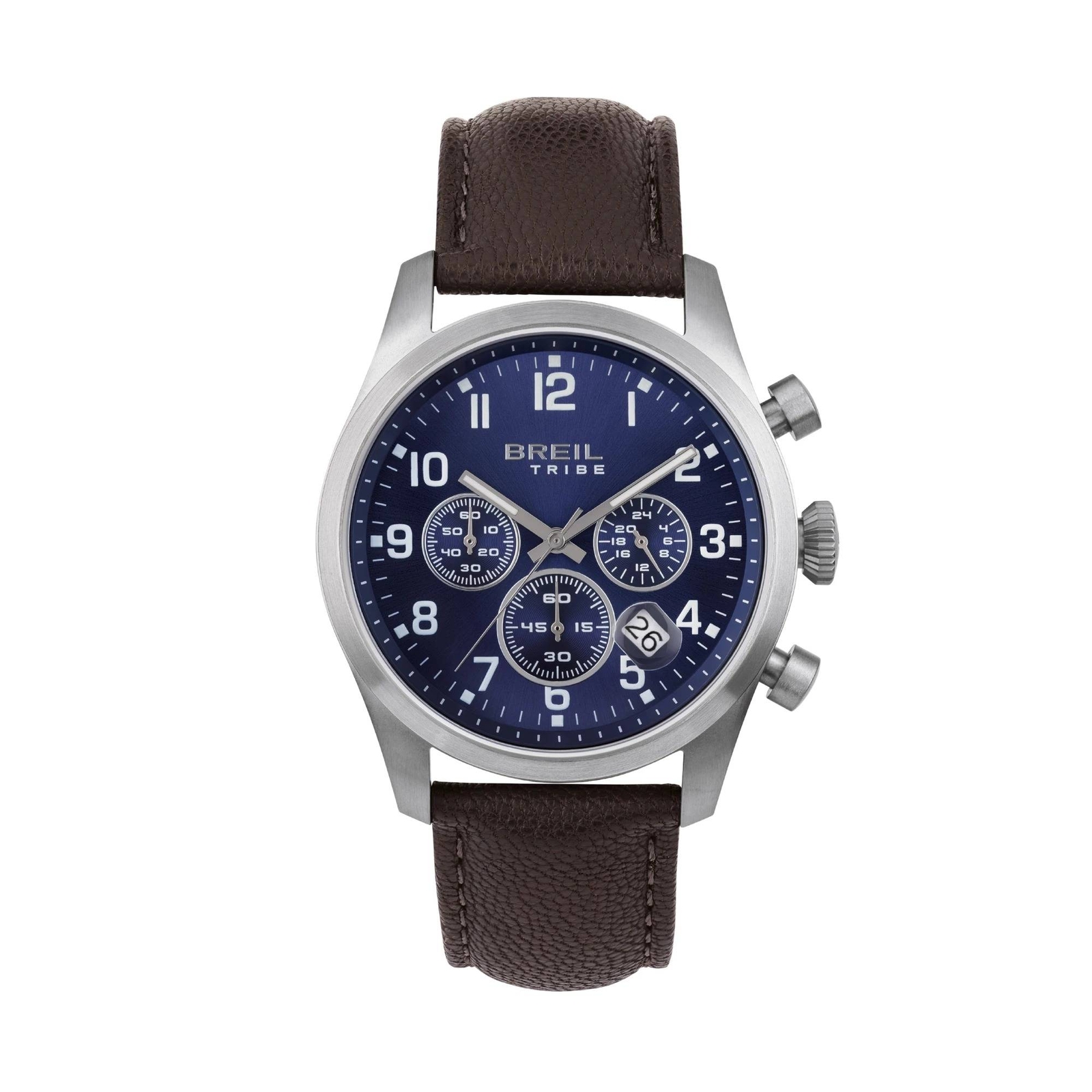 Orologio Breil Tribe Classic Elegance EW0662 Pelle Marrone Blu Cronografo Watch