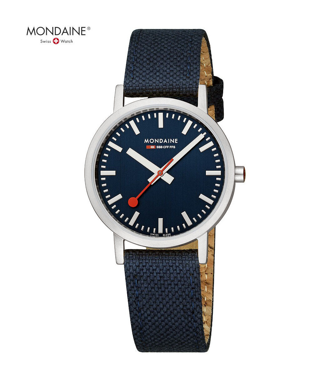 Mondaine Classic Blu 36mm Swiss Made A660.30314.40SBD FS221-02 - listino 228eu