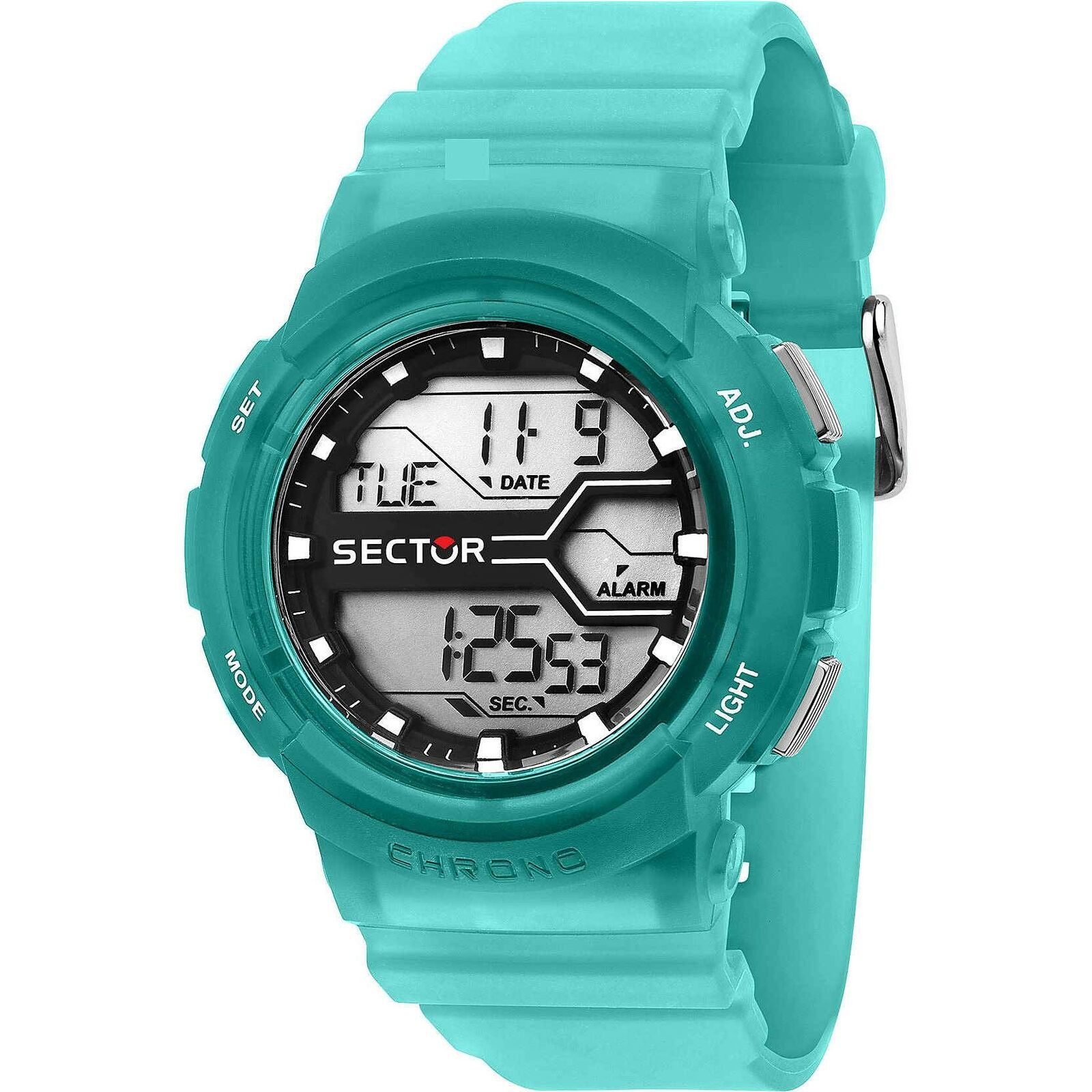 Orologio Sector Ex-39 r3251547003 watch Silicone Turchese Digitale crono