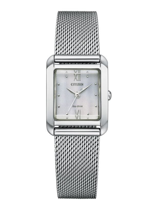 Orologio Donna Analog Citizen EW5590-62A Acero-Eco-Drive-Doble correa-Malla-5Bar