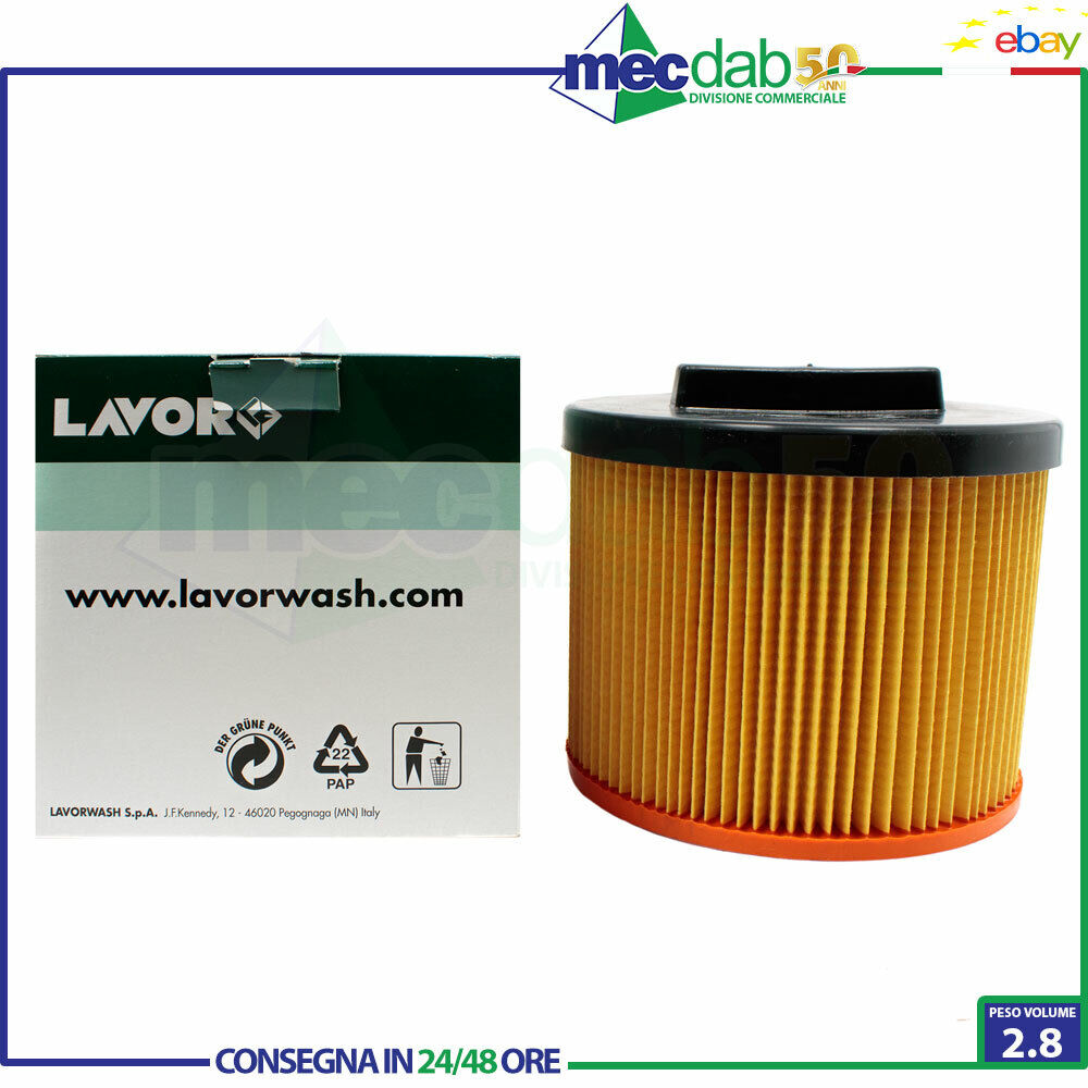 Filtro a Cartuccia Per Aspirapolveri Modelli GN – GNX - GB, Lavor 5.212.0161