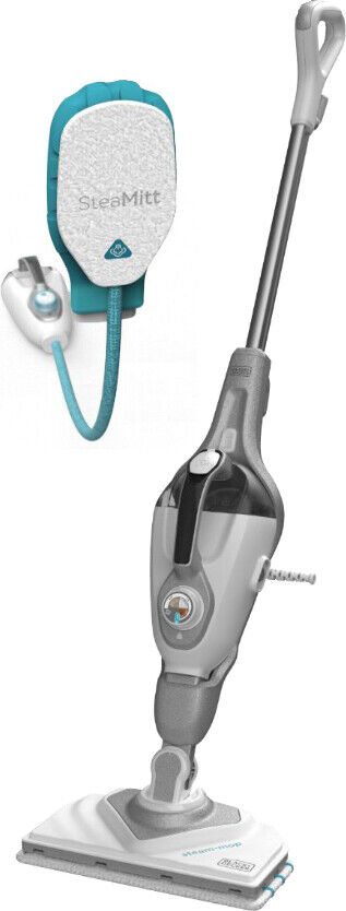 Black & Decker Scopa a Vapore Lavapavimenti + Guanto SteaMitt BHSM1615DSG