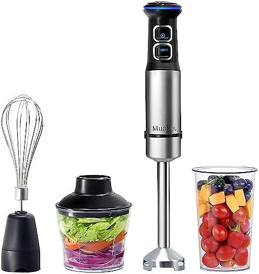 Frullatore a Immersione Minipimer 1200 Watt 20 Velocità Grigio Black & Decker