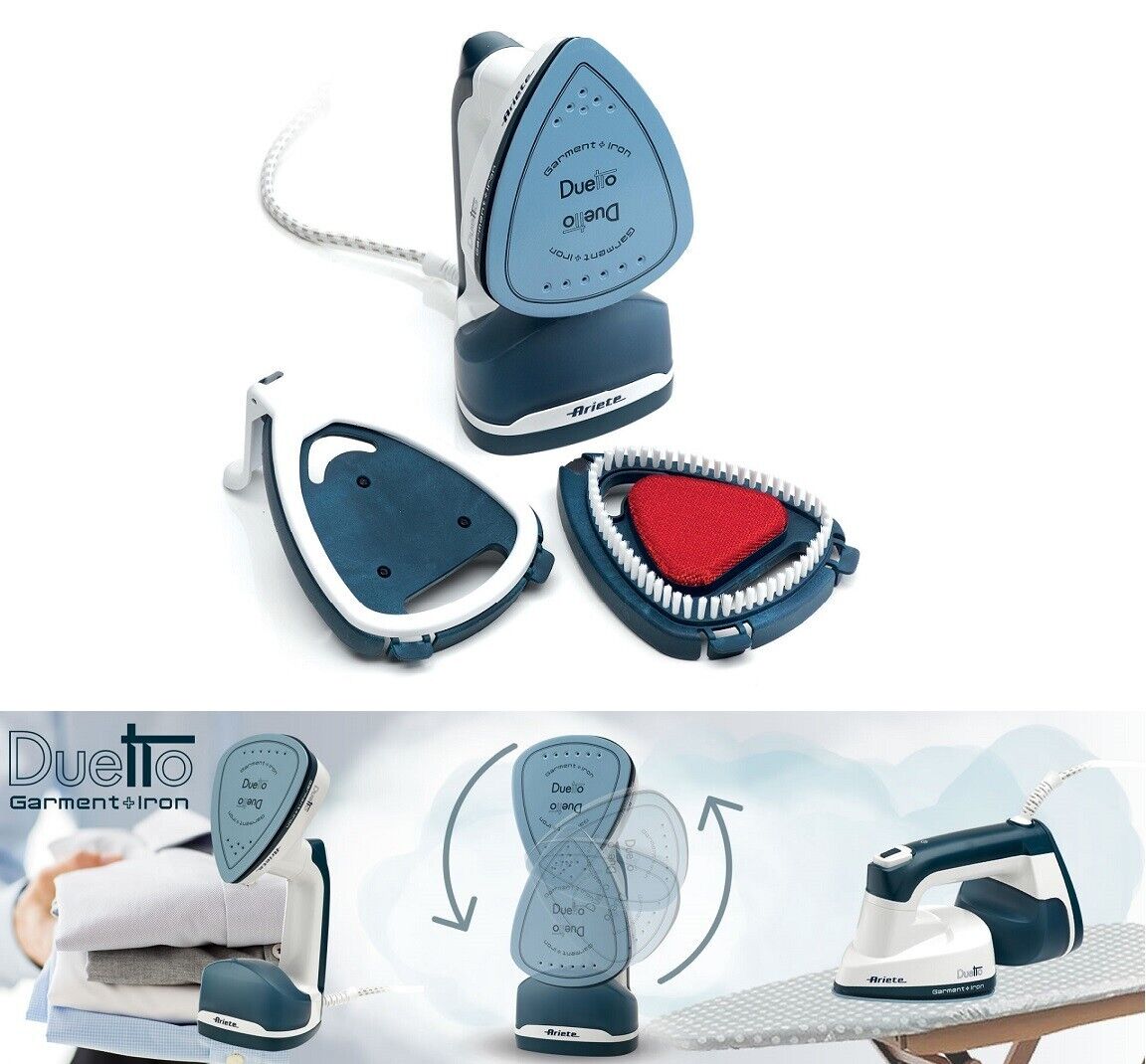 Ariete Stiratrice verticale Duetto ferro da stiro vapore 6246 Garment Iron Rotex