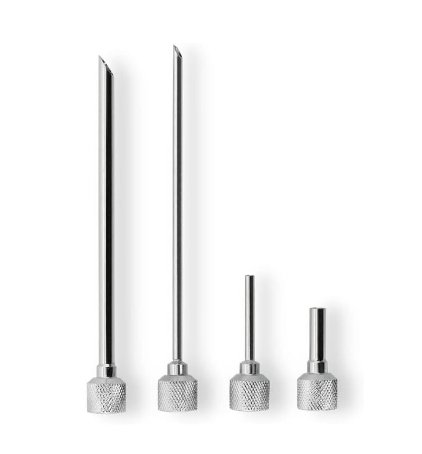 Isi set 4 beccucci - iniettori da 3 e 5 mm in acciaio inox ideali per farciturap