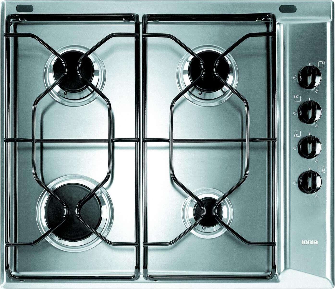 Piano Cottura 4 Fuochi a Gas 58 cm in Acciaio inossidabile Indesit PAA 642 IX/I