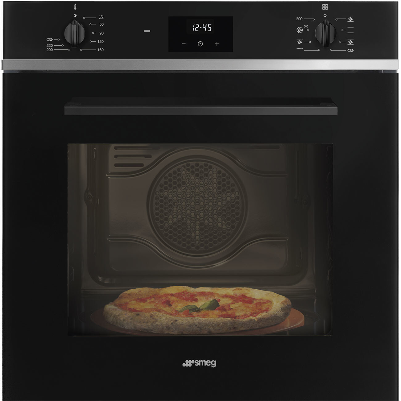 Smeg Forno Elettrico da Incasso Multifunzione Pizza 65 lt 60 cm Nero SF64M3PZB