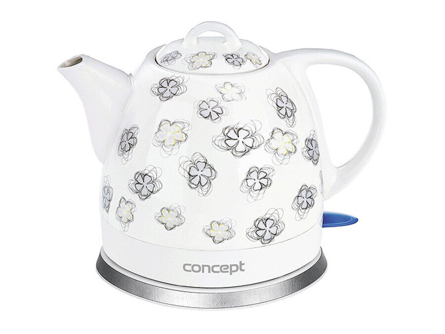Concept Retro Bollitore Elettrico 1000W 1 L Caffettiera Bello Elegante Bianco