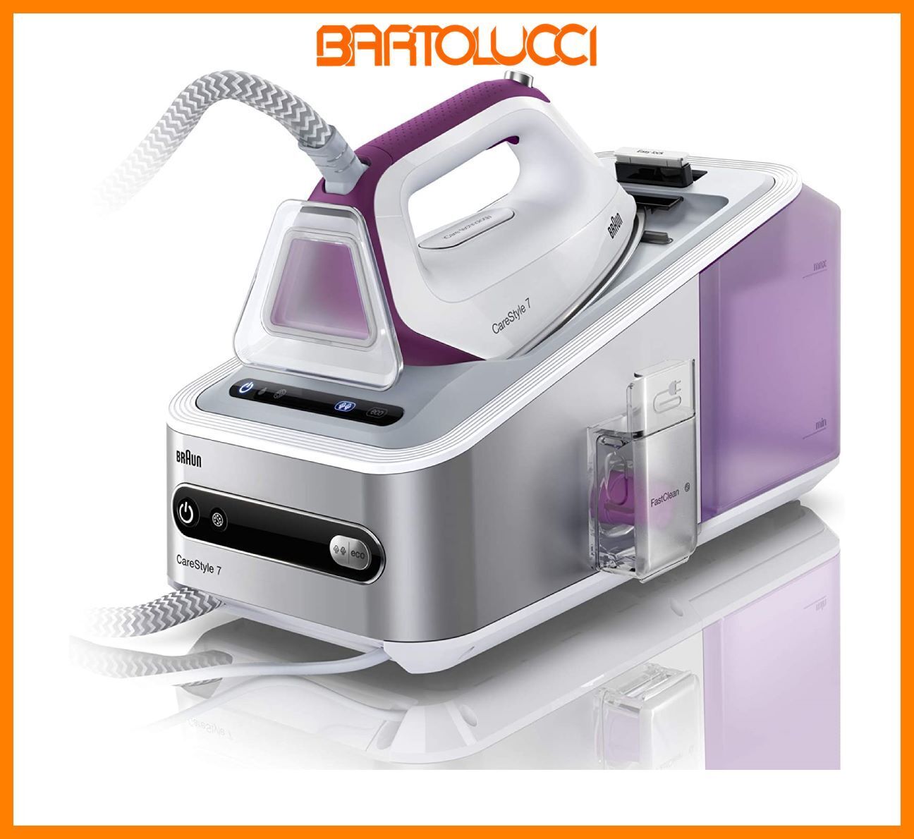 Braun CareStyle 7 IS7144WH, Ferro da Stiro con Caldaia con 4 Anni di Assistenza,