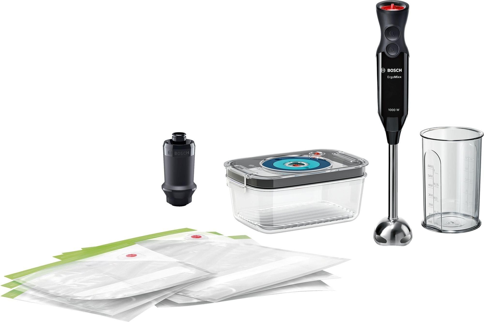 Bosch MS6CB61V1 Frullatore Ad Immersione 0,6 Litri Nero 1000W Frullatore Mixer A