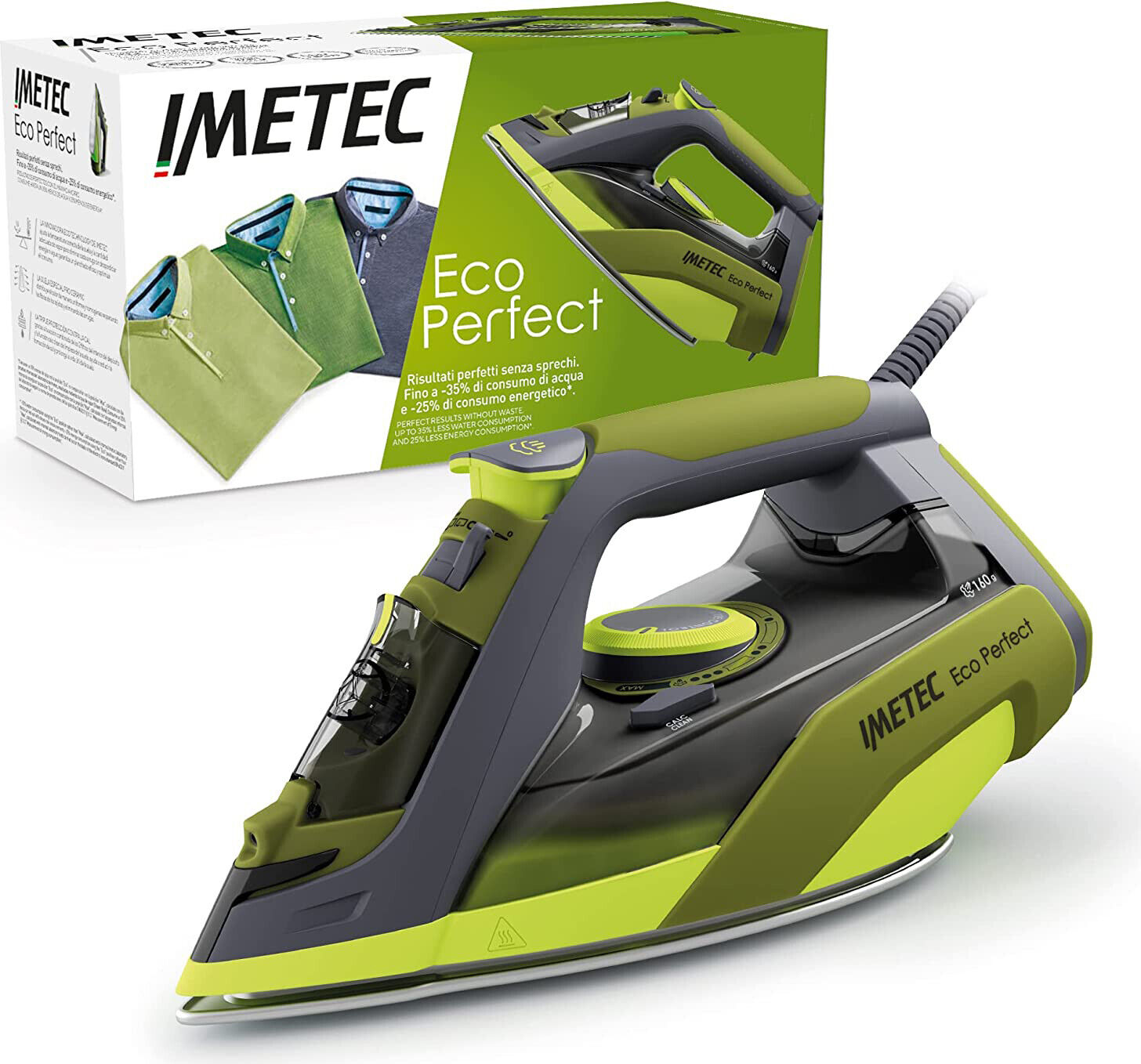 Imetec Ferro da Stiro a Vapore 2400W Pro Ceramic Soleplate 9017 Eco Perfect