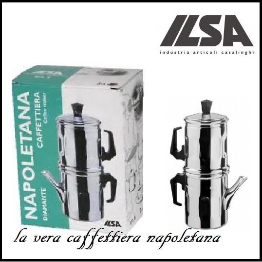 Caffettiera Napoletana Alluminio 3 Tz Ilsa Caffè Napoletano Moka Espresso Bar