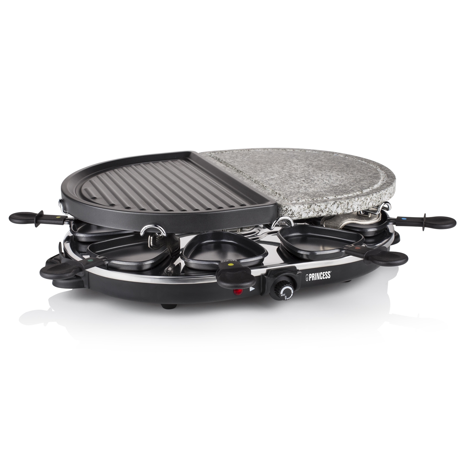 Princess 8 Oval Stone & Grill Party 162710-Prin Bistecchiera Piastra