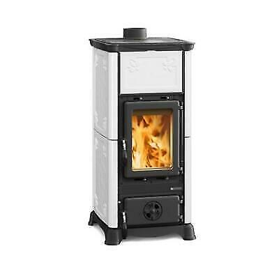 NORDICA EMILIANA STUFA A LEGNA FOCOLORE GHISA 6,5 kW 186 m3 BIANCA