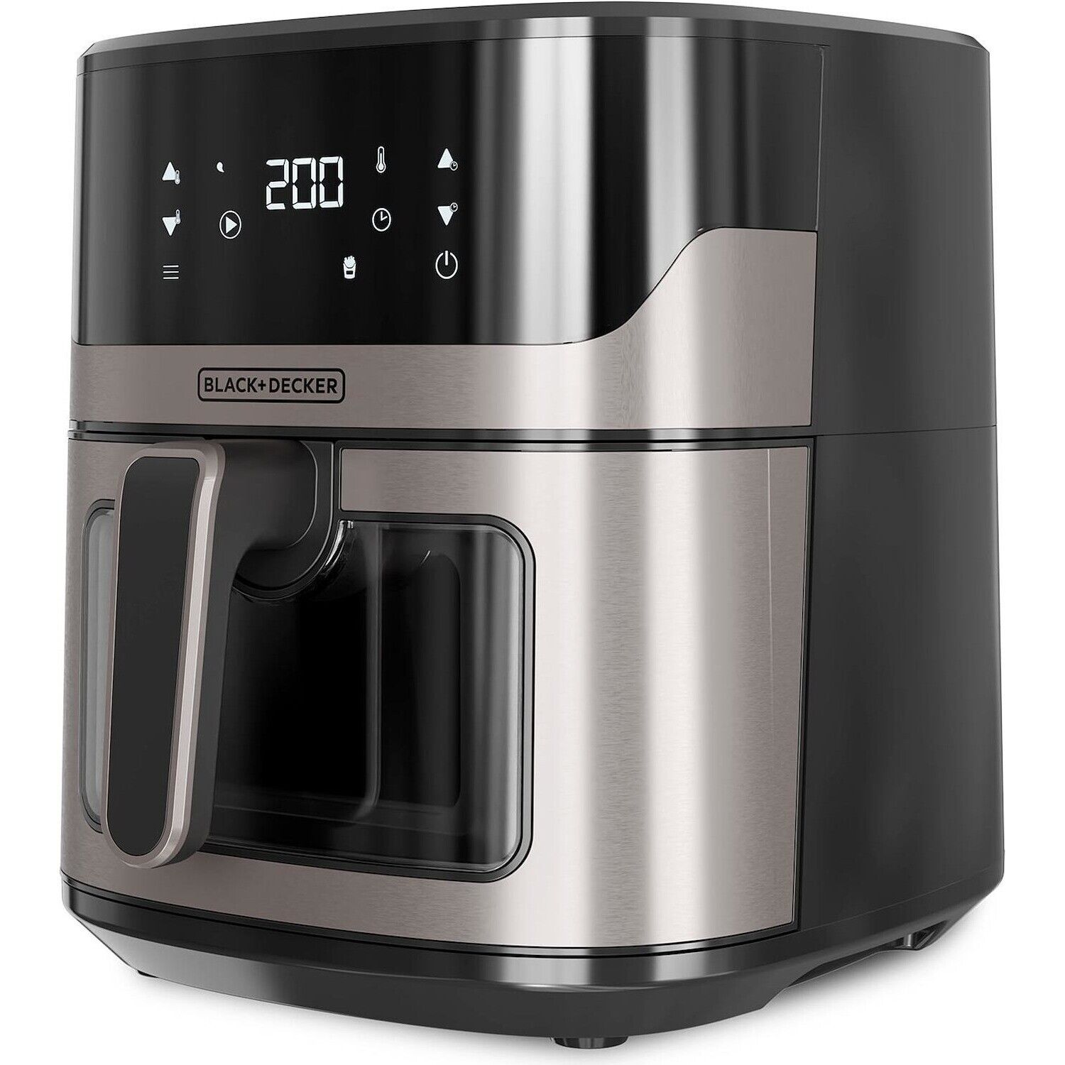 Black & Decker Friggitrice ad Aria 6.5 Litri 1600 Watt Nero e Grigio BXAF6500