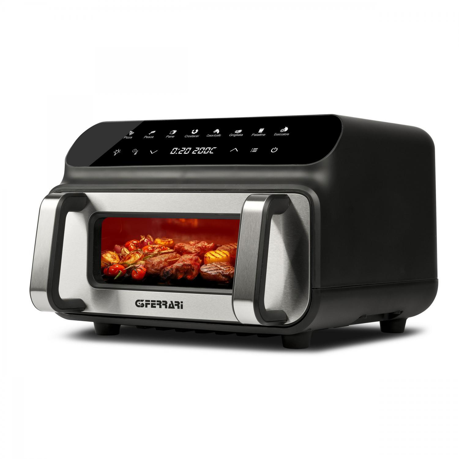 G3 Ferrari Friggitrice ad Aria 10lt 2000W con Griglia Nero Friggisano BBQ G10181