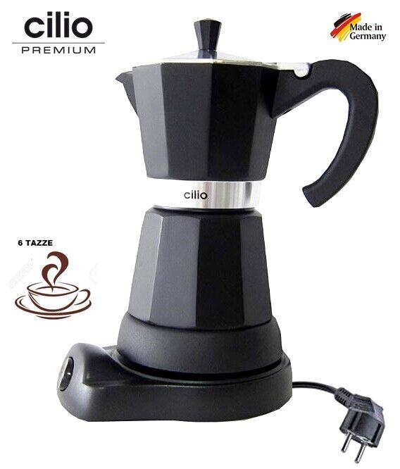 CAFFETTIERA ELETTRICA MODELLO CLASSICO X CAFFE' ESPRESSO 6 TAZZE "CILIO" GERMANY